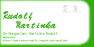 rudolf martinka business card